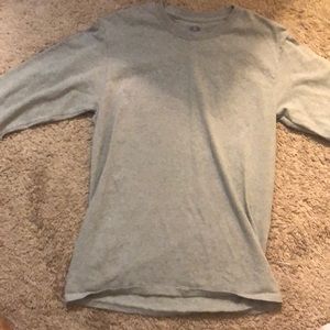 A gray long sleeve shirt.